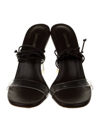 Larroude PVC Colorblock Pattern Sandals