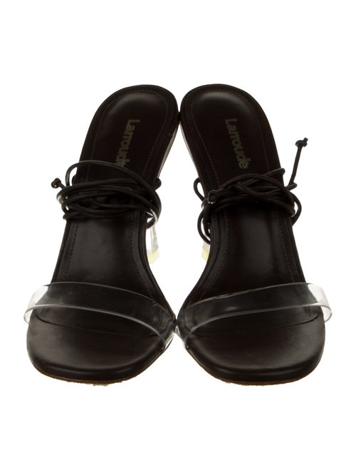 Larroude PVC Colorblock Pattern Sandals