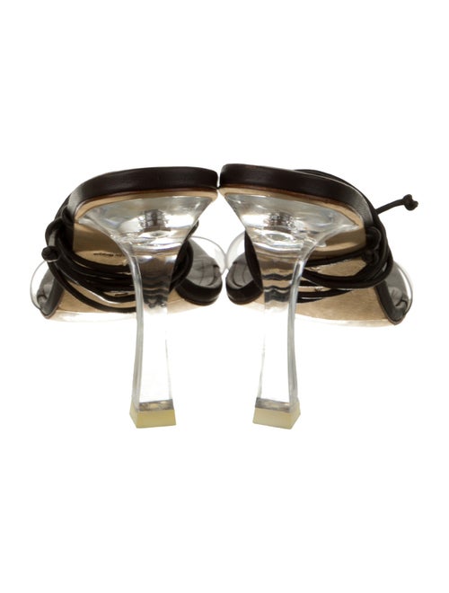 Larroude PVC Colorblock Pattern Sandals