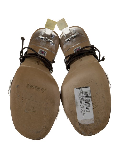 Larroude PVC Colorblock Pattern Sandals