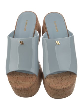 Larroude Patent Leather Slides