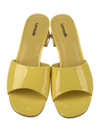 Larroude Patent Leather Slides