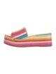 Larroude Straw Colorblock Pattern Espadrilles
