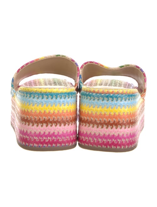 Larroude Straw Colorblock Pattern Espadrilles