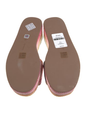 Larroude Straw Colorblock Pattern Espadrilles