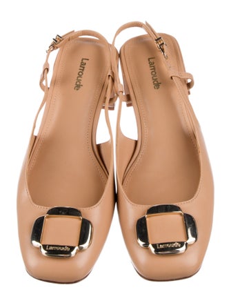 Larroude Leather Slingback Pumps