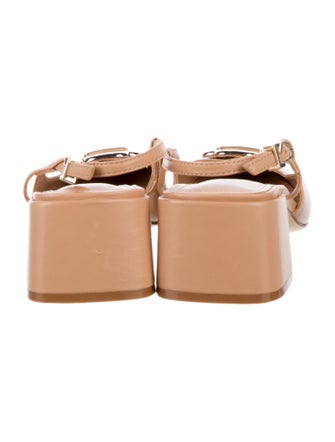 Larroude Leather Slingback Pumps