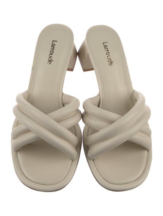 Larroude Leather Slides