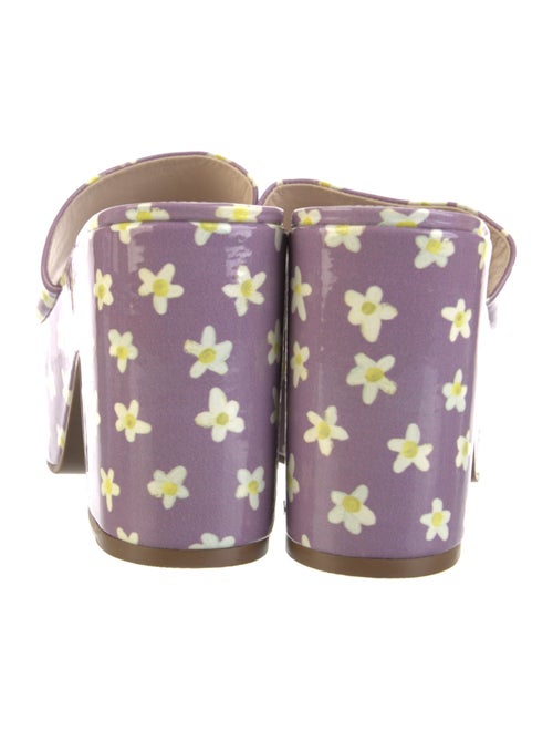 Larroude Patent Leather Printed Slides