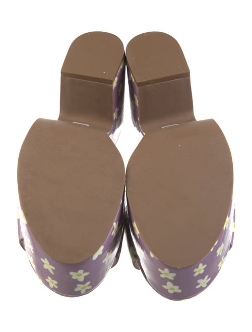 Larroude Patent Leather Printed Slides