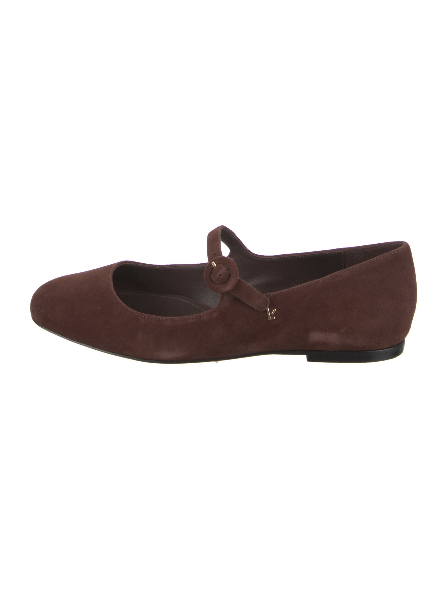 Larroude Suede Mary Jane Flats
