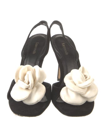 Larroude Suede Slingback Sandals