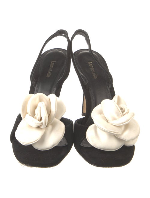 Larroude Suede Slingback Sandals