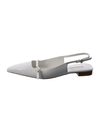 Larroude Patent Leather Slingback Flats