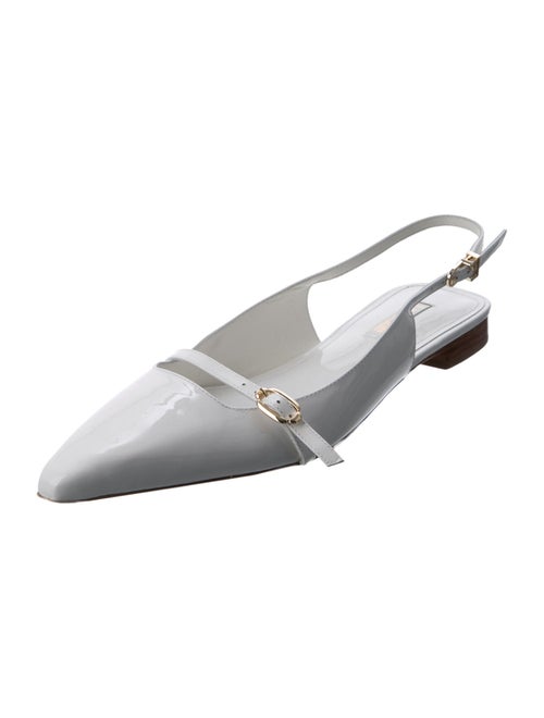Larroude Patent Leather Slingback Flats