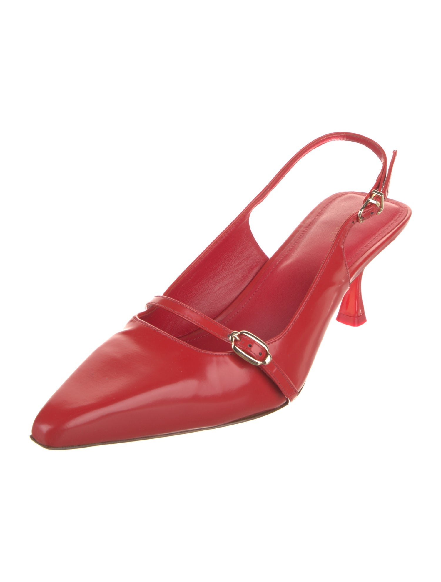 Larroude Leather Slingback Pumps