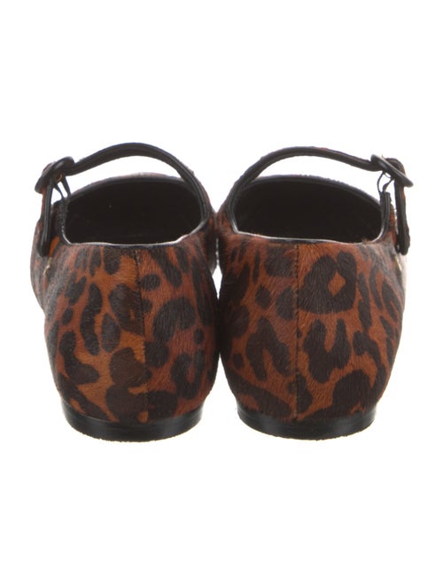 Larroude Ponyhair Animal Print Mary Jane Flats