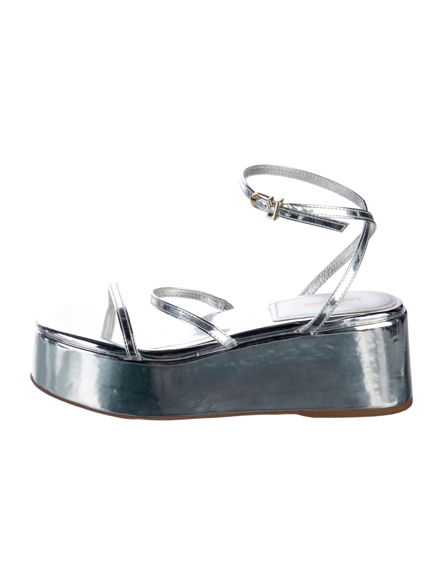 Larroude Patent Leather Sandals