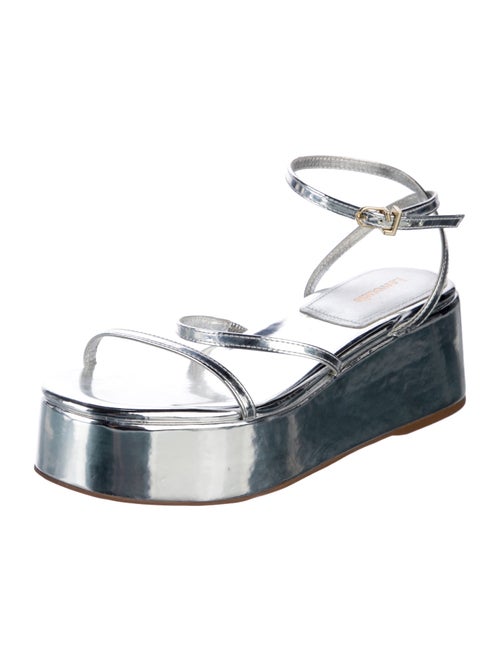 Larroude Patent Leather Sandals