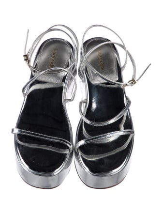 Larroude Patent Leather Sandals