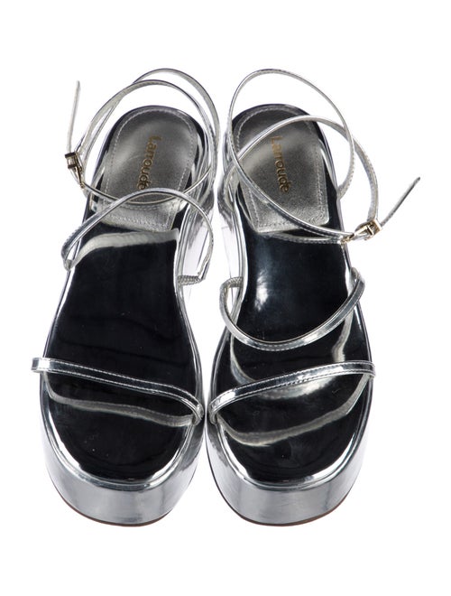 Larroude Patent Leather Sandals