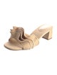 Larroude Raffia Ruffle Embellishment Slides