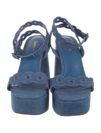 Larroude Denim Sandals
