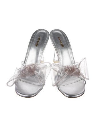 Larroude PVC Bow Accents Slides