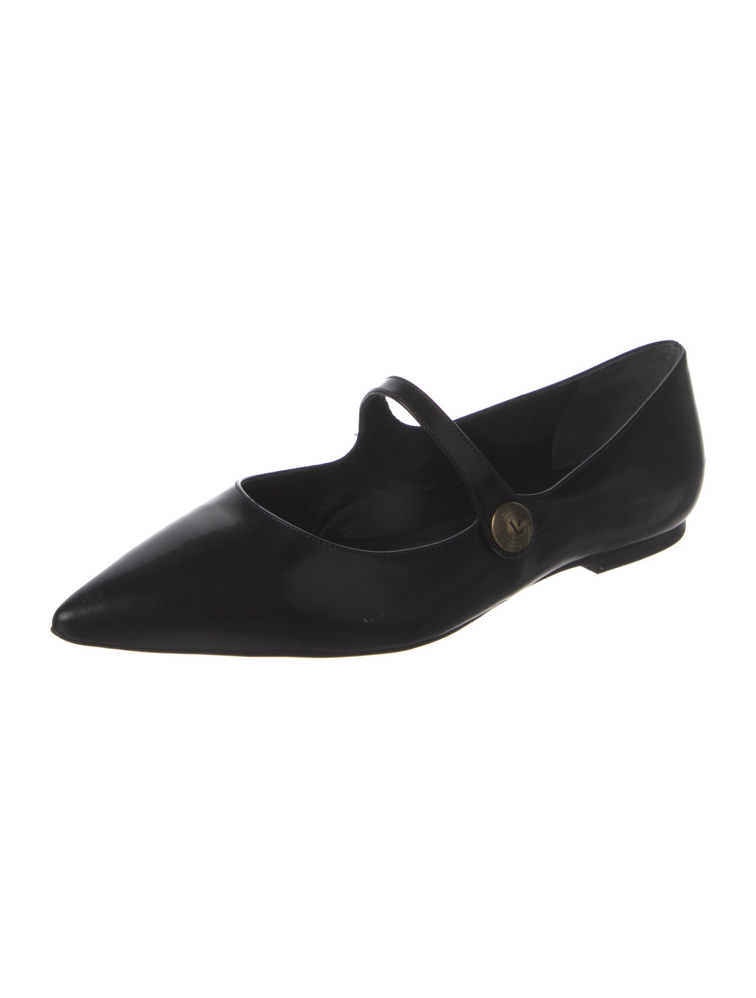 Larroude Leather Mary Jane Flats