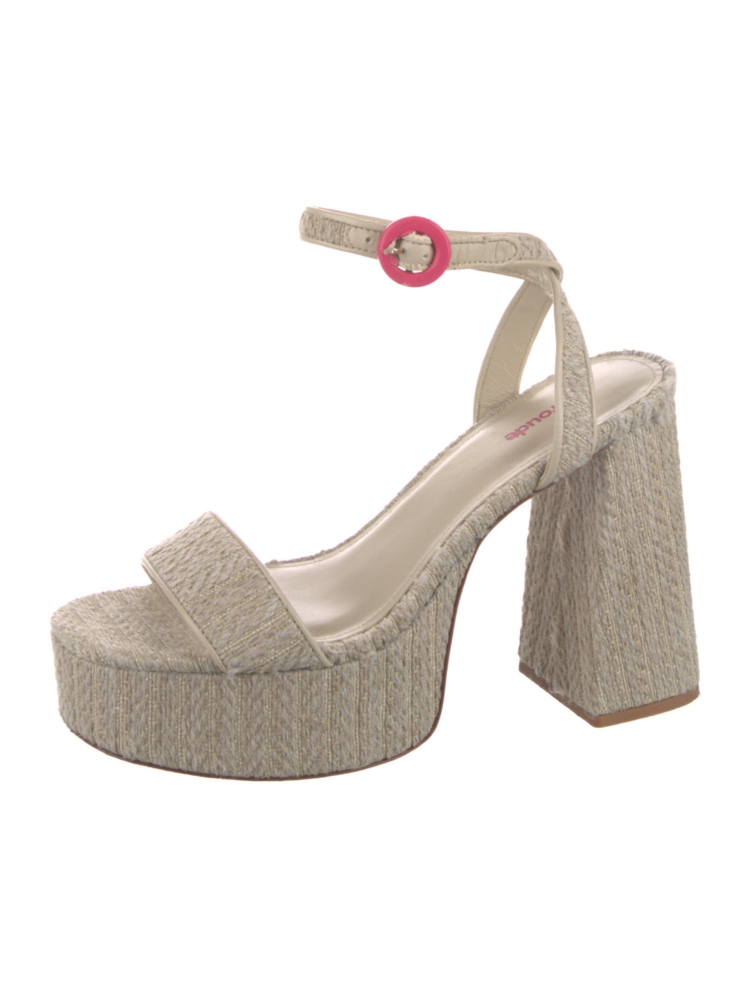 Larroude Raffia Sandals