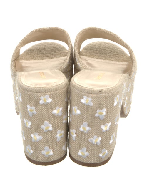 Larroude Canvas Floral Print Slides