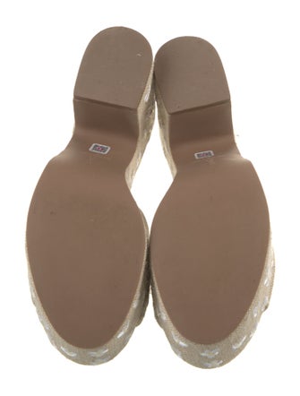 Larroude Canvas Floral Print Slides