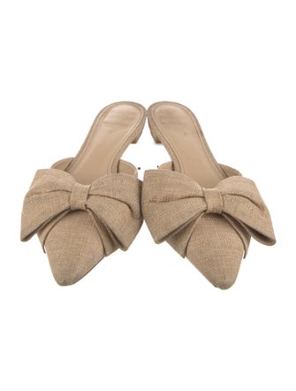 Larroude Ruffle Embellishment Slides