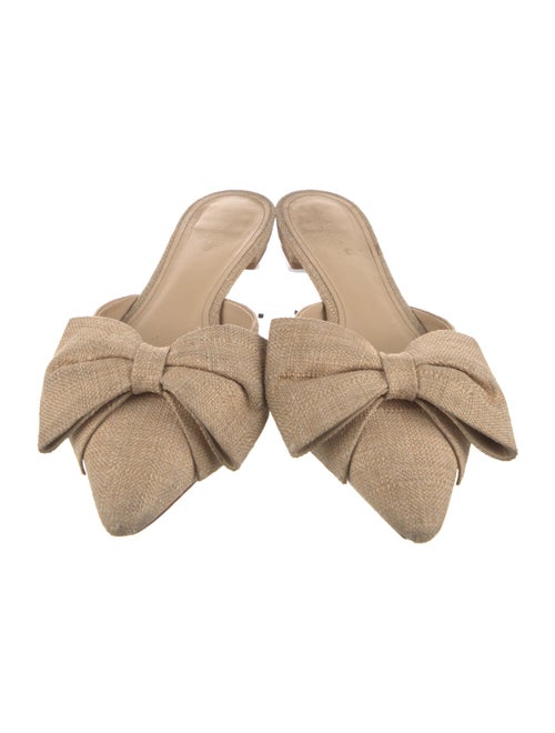 Larroude Ruffle Embellishment Slides