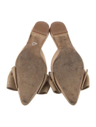 Larroude Ruffle Embellishment Slides