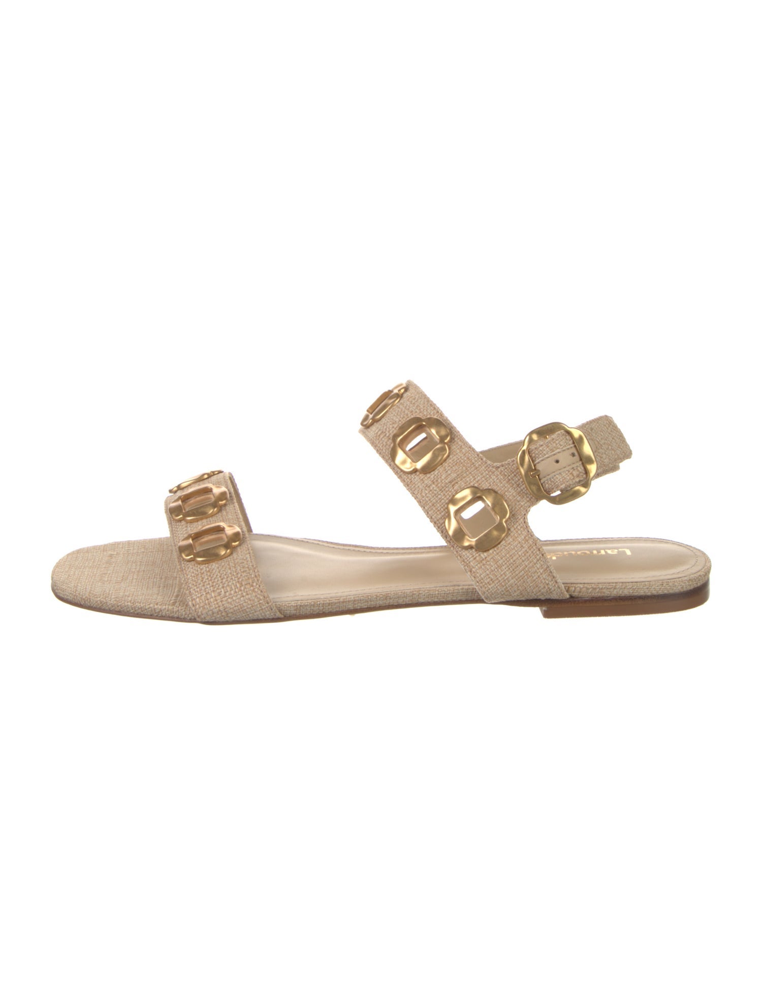 Larroude Canvas Slingback Flats