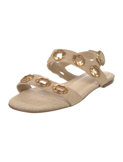 Larroude Canvas Slingback Flats