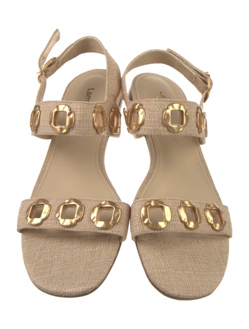 Larroude Canvas Slingback Flats