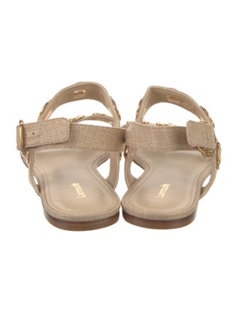 Larroude Canvas Slingback Flats