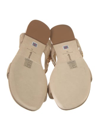 Larroude Canvas Slingback Flats