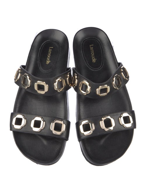 Larroude Leather Slides