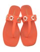 Larroude Rubber Eyelet Trim Flip Flops