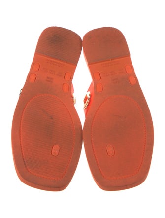 Larroude Rubber Eyelet Trim Flip Flops