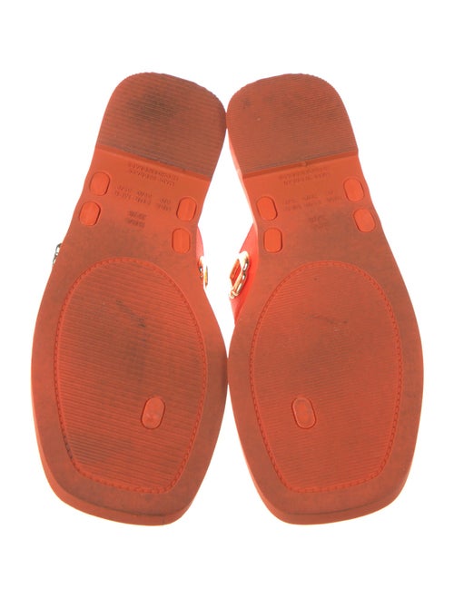 Larroude Rubber Eyelet Trim Flip Flops