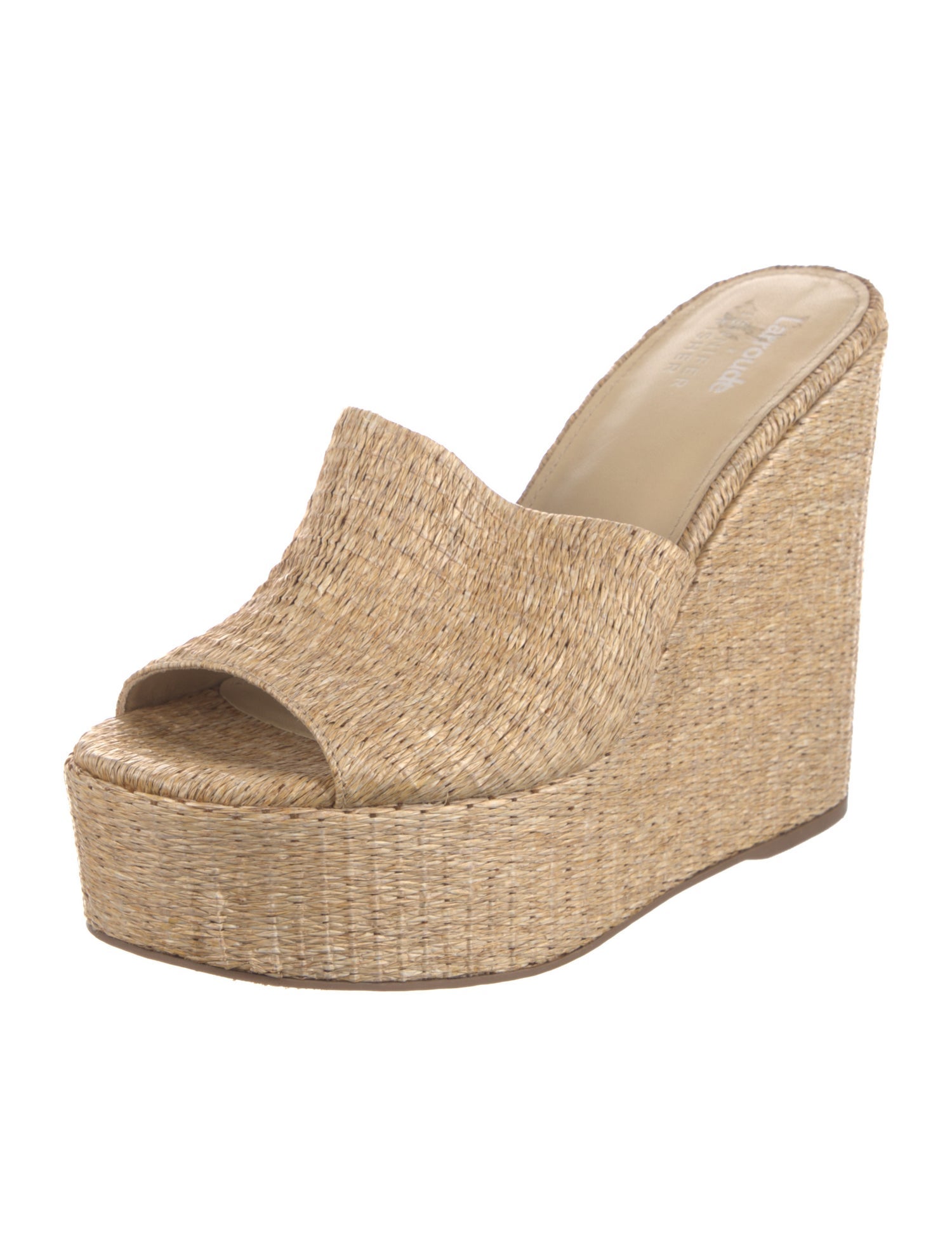Larroude Straw Espadrilles