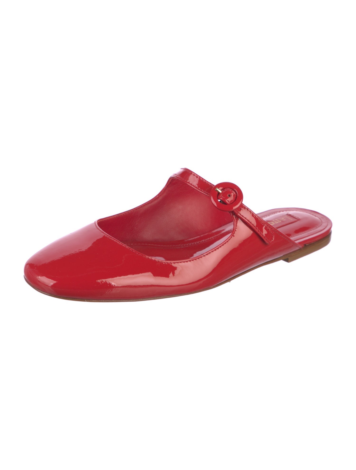 Larroude Patent Leather Mules
