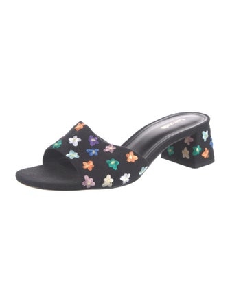 Larroude Floral Print Slides