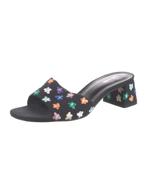 Larroude Floral Print Slides