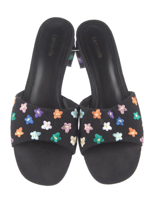 Larroude Floral Print Slides