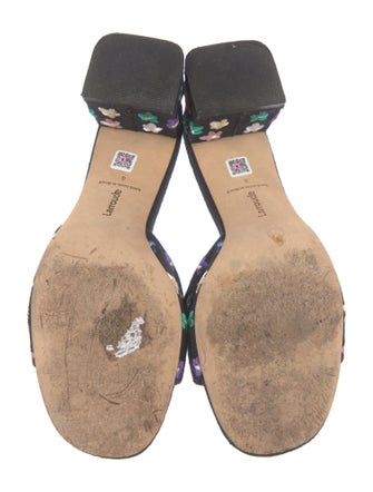Larroude Floral Print Slides